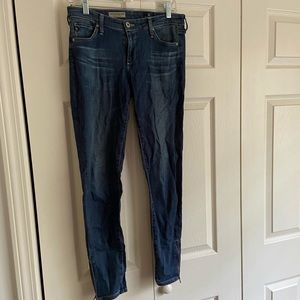 AG skinny zip up ankle jeans